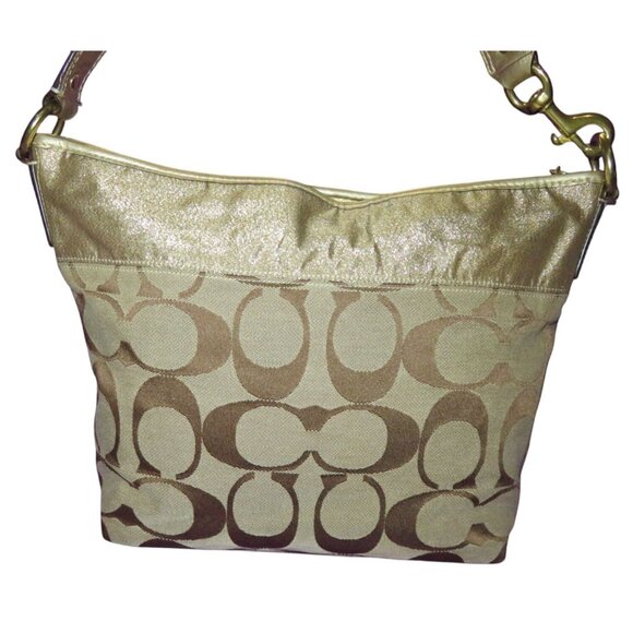 Coach 2008 Limited Edition Chrysanthemum Appliques Cursive Creed Tote & wristlet - Picture 3 of 14